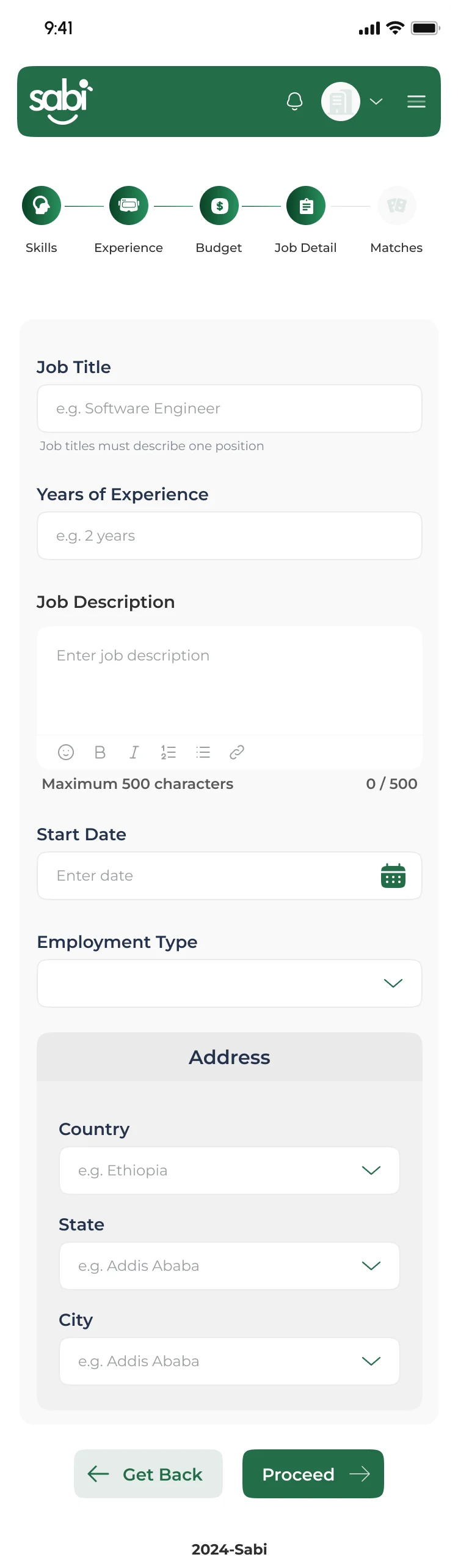 Full mobile page design
