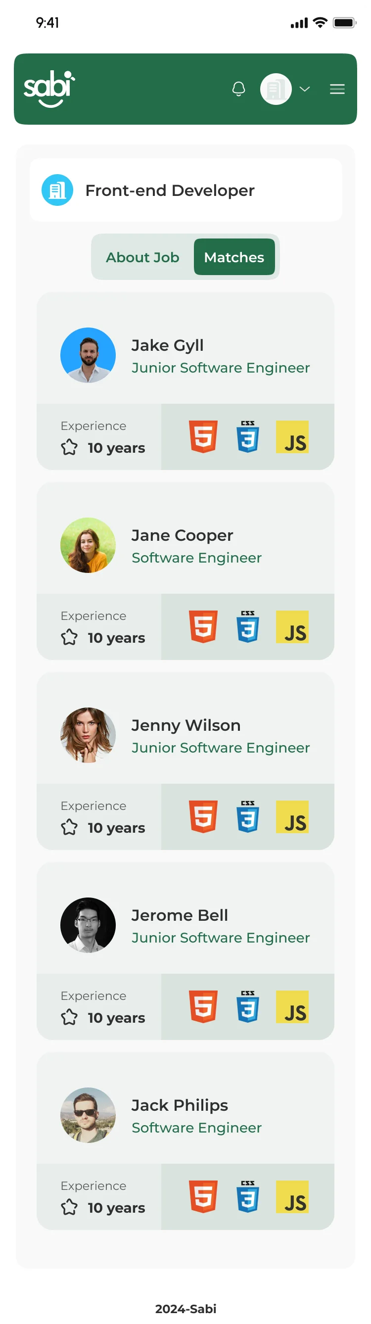 Full mobile page design